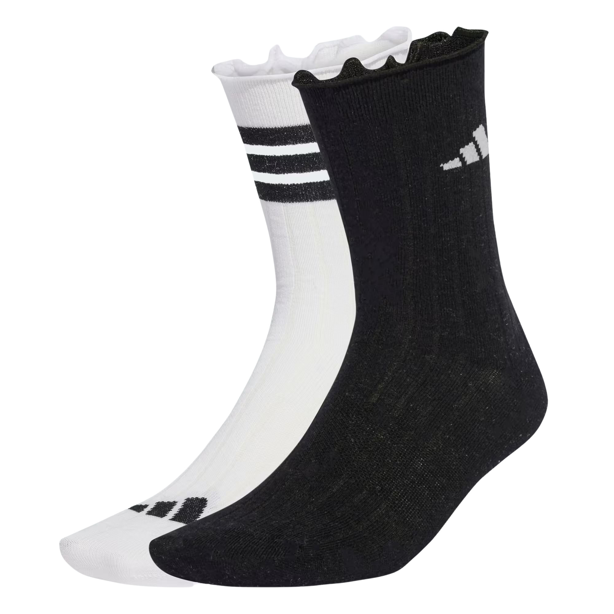Kit Meia Adidas Glow 2 Pares Unissex - Branca/Preta