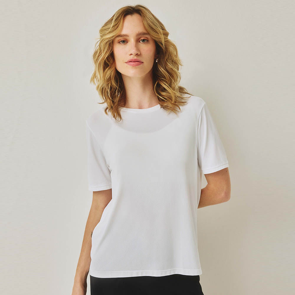 Blusa Fitness Branca Uv Dry Rubi